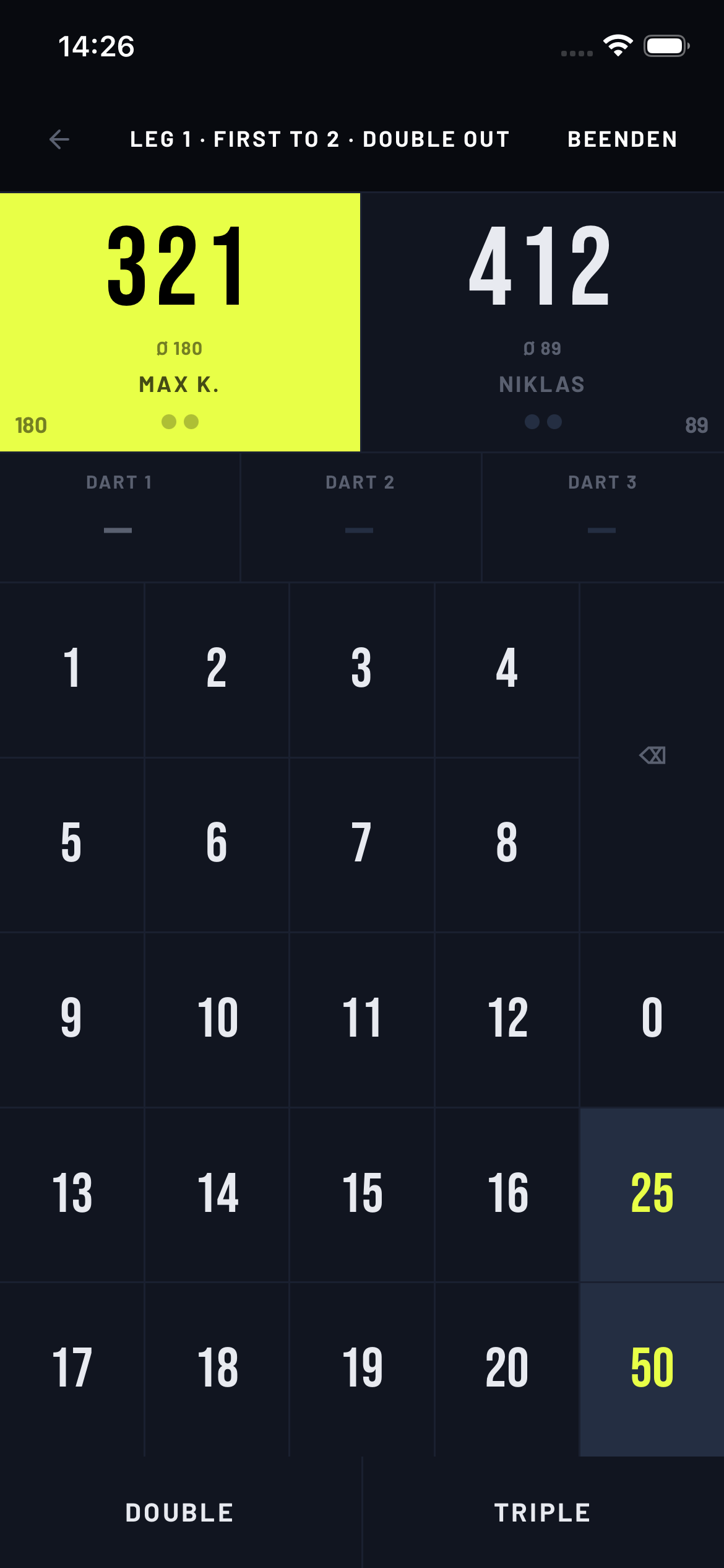 SmartScorer Dart Scorer App
